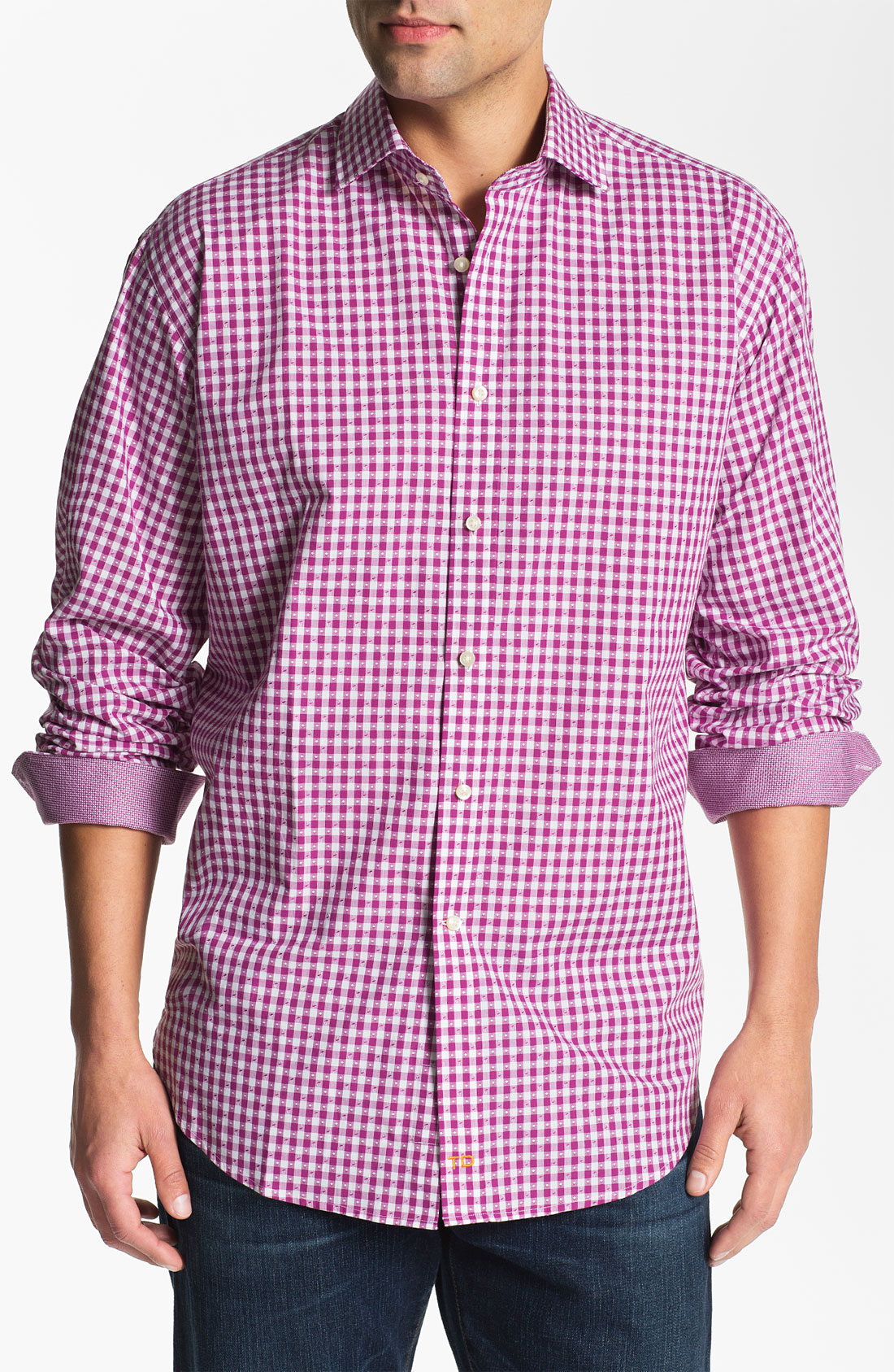 Thomas Dean Regular Fit Sport Shirt in Purple for Men (start of color ...