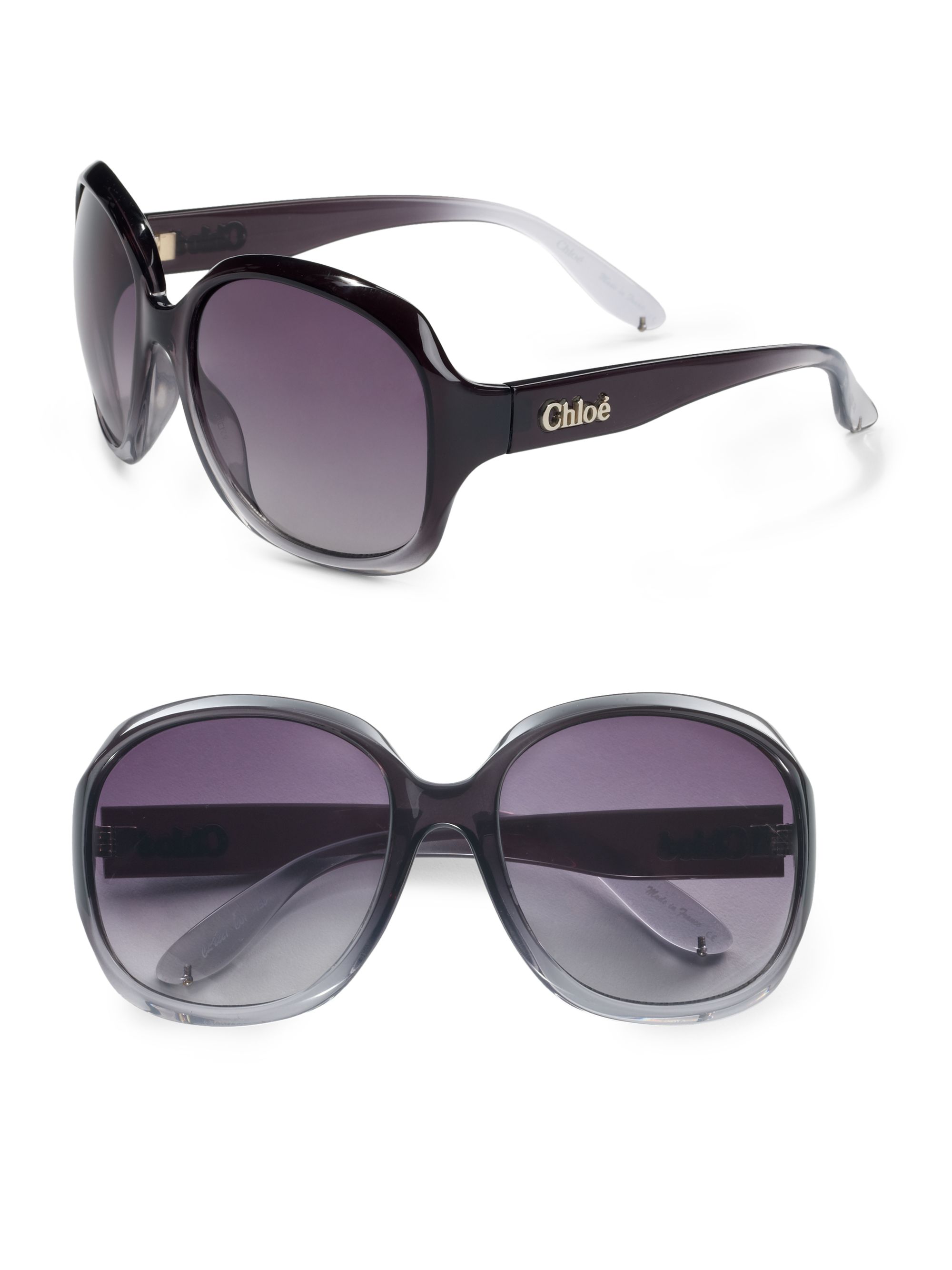 Chloé Oversized Square Acetate Sunglasses in Black | Lyst