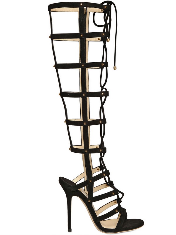 Lyst Jimmy Choo Mogul Suede Gladiator Sandals in Black