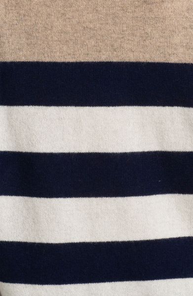 Joie Shirin Stripe Cashmere Sweater in Black (oatmeal/ dark navy/ chalk ...