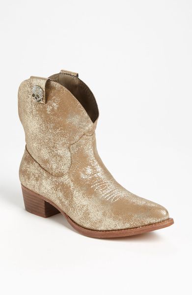 Zadig & Voltaire Payne Short Boot in Gold | Lyst