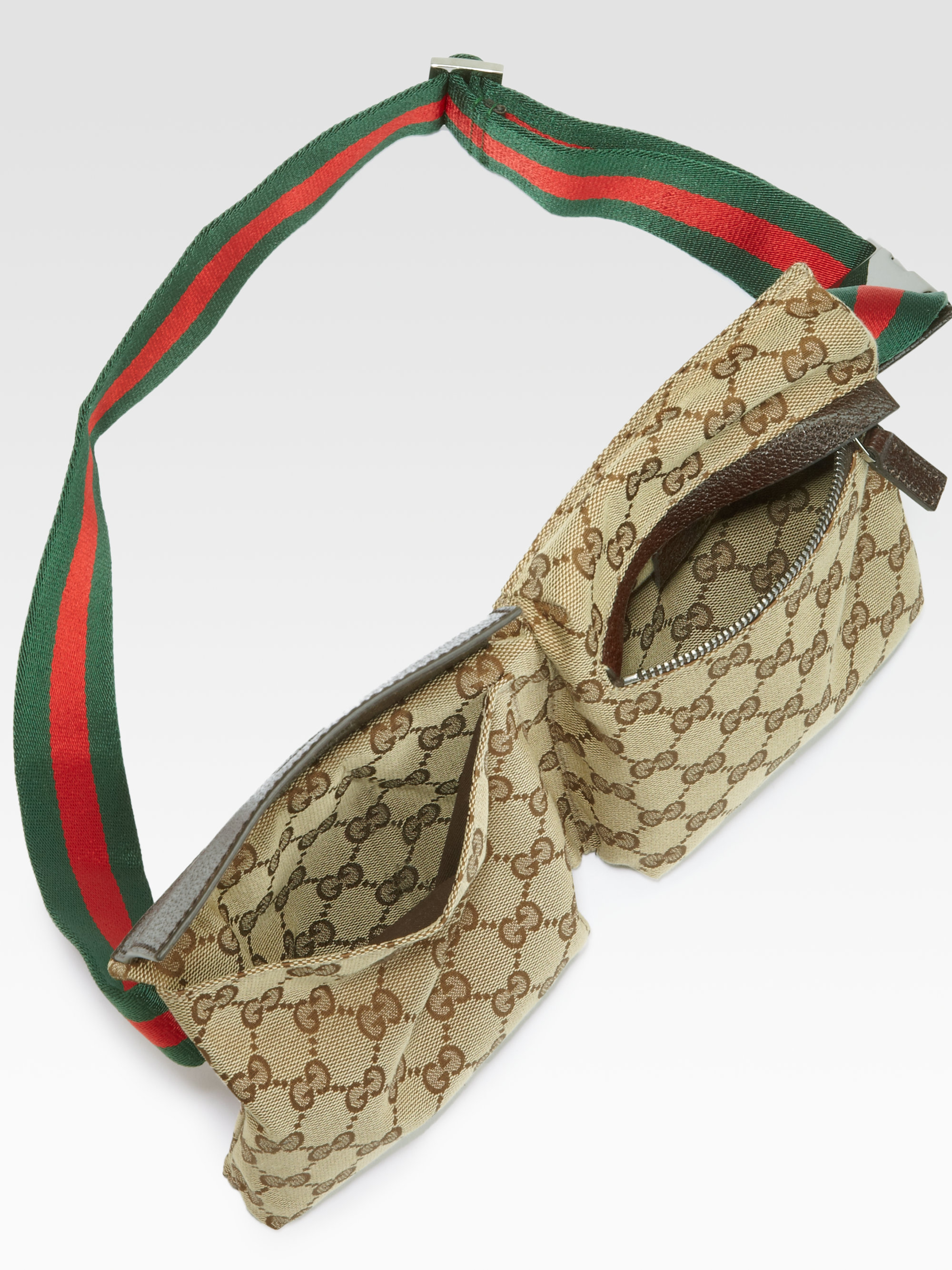 Gucci Gg Canvas Belt Bag In Natural For Men Lyst 