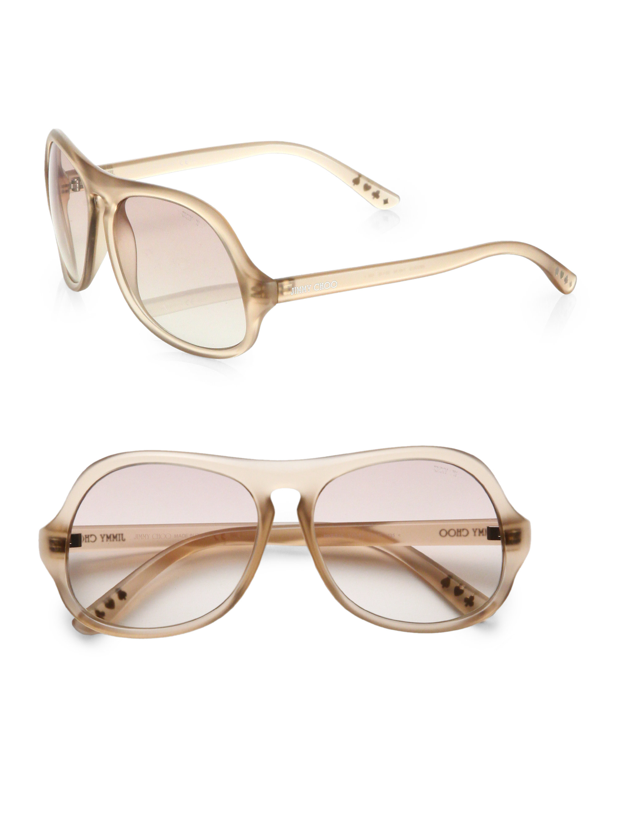 Lyst Jimmy Choo Biker Plastic Sunglasses in Brown