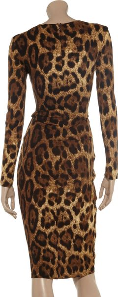 Michael Kors Twist-front Dress in Animal (leopard) | Lyst