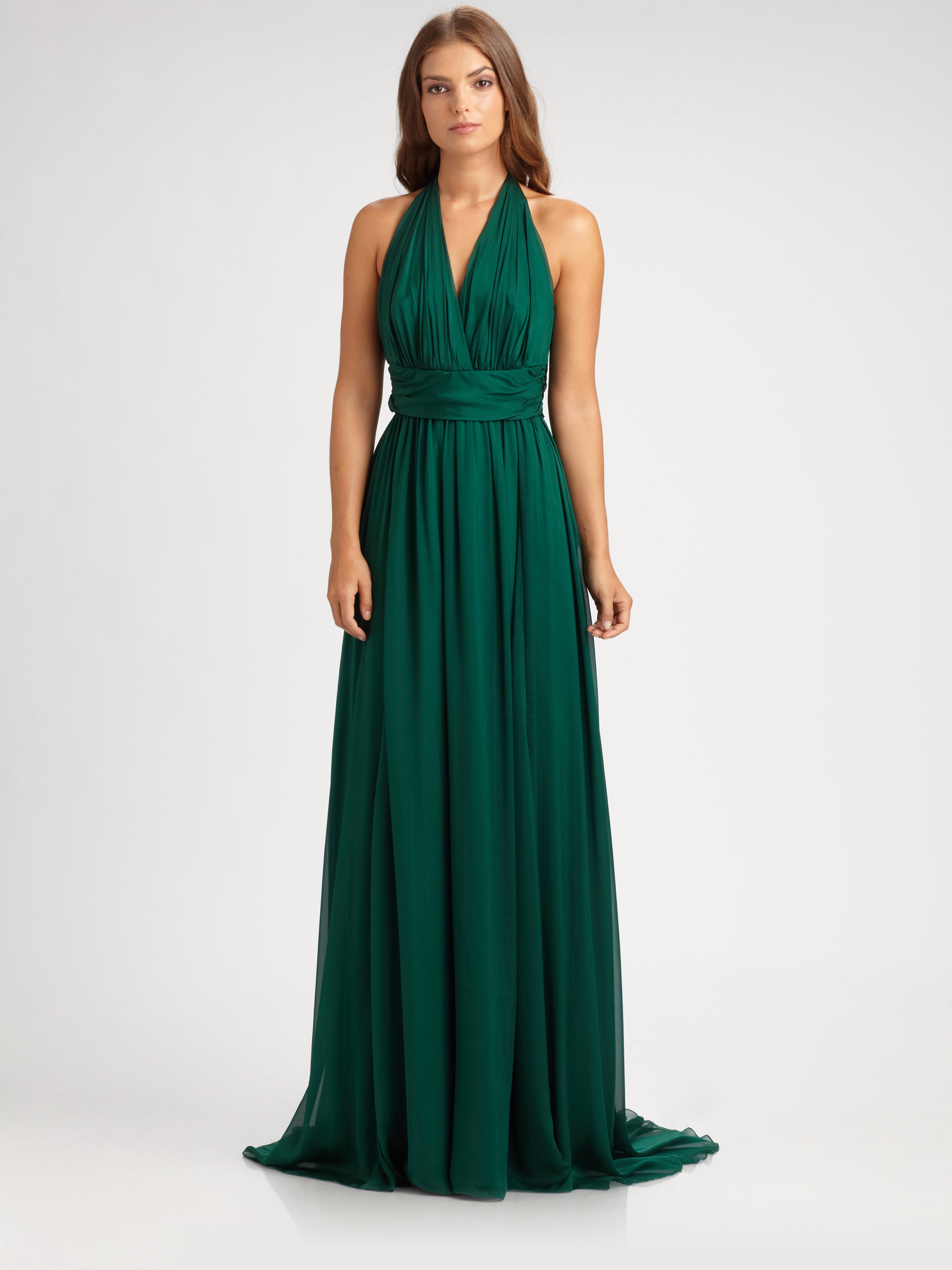 green knit halter dress