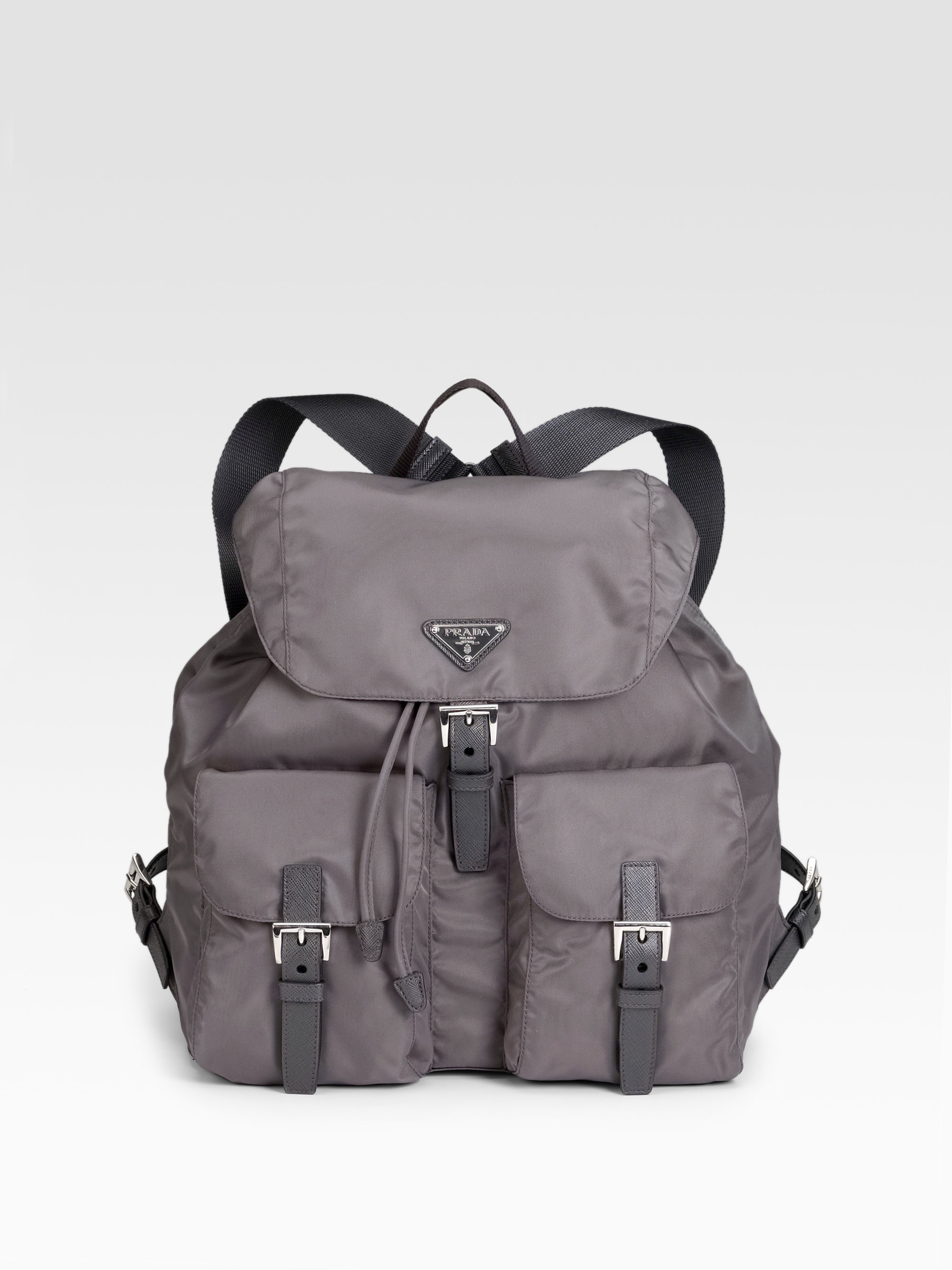 Prada Vela Backpack in Gray (GREY) | Lyst  