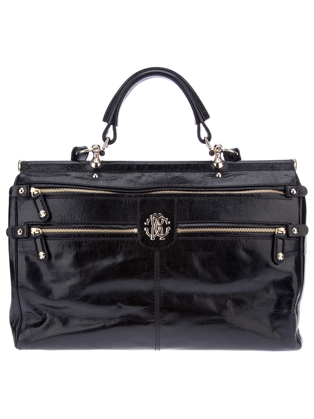 Roberto Cavalli Large Diva Shoulder Bag in Black | Lyst