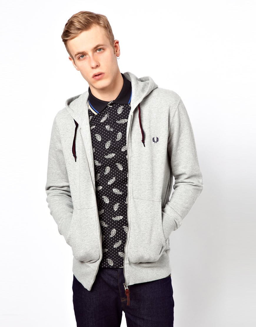 Lyst - Fred Perry Sweat Hooded Zip in Gray for Men