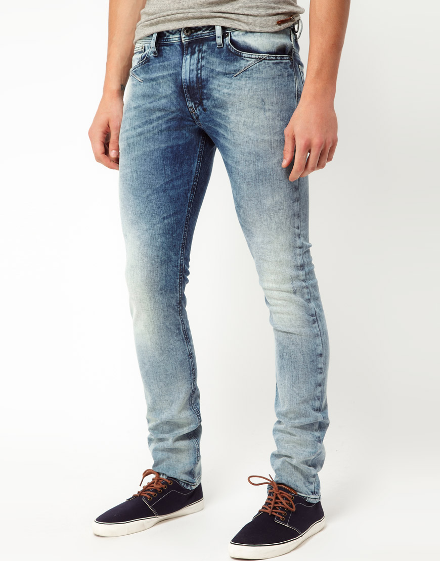 Diesel Skinny Fit Jeans in Blue for Men | Lyst