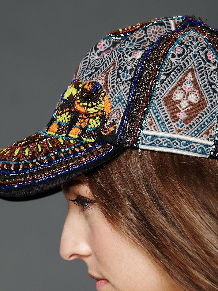 Free People Embellished Baseball Hat in Blue - Lyst