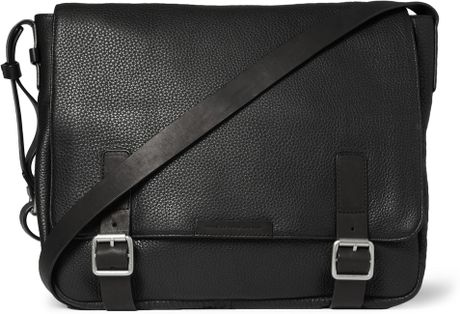 Marc By Marc Jacobs Fullgrain Leather Messenger Bag in Black for Men | Lyst