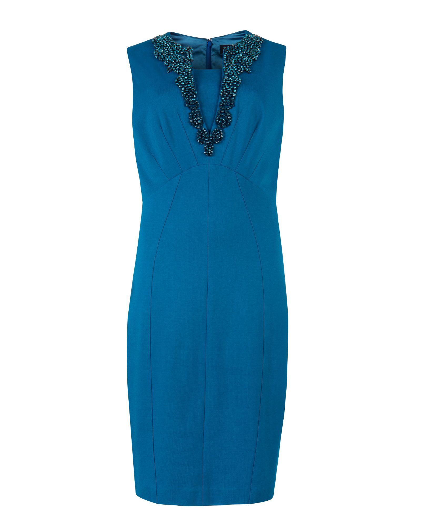Ted Baker Renea Embellished Collar Dress in Blue (bright blue) | Lyst