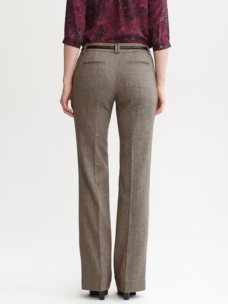 Banana Republic Martin Fit Brown Flannel Trouser in Brown (brown combo ...