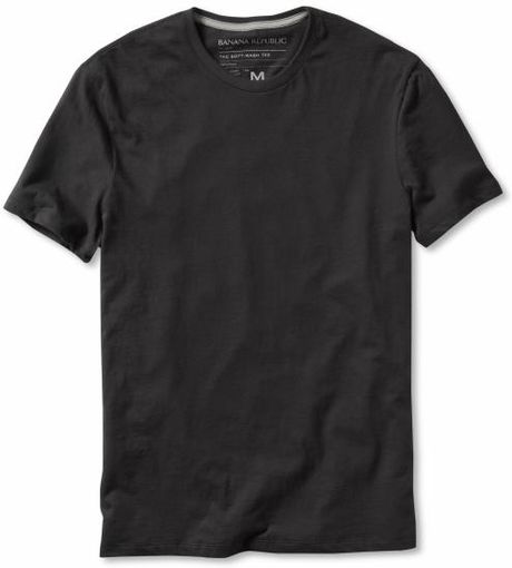 Banana Republic Softwash Cotton T-shirt in Black for Men (eclipse coal ...