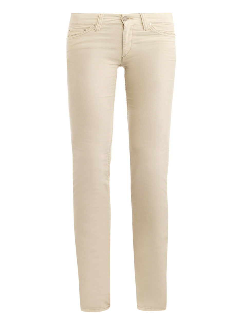 Lyst - Étoile Isabel Marant Iti Skinny Corduroy Trousers in Natural
