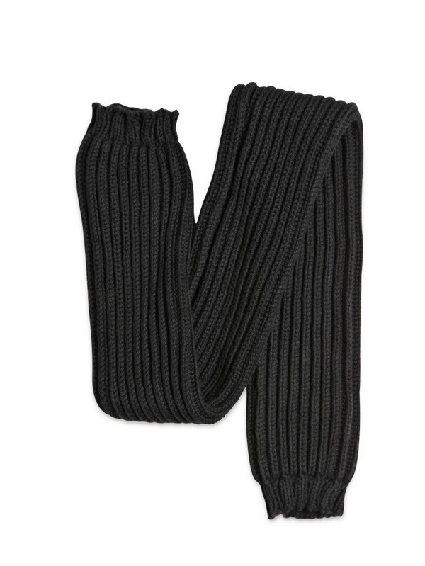 Rick Owens Thick Cotton Ribbed Knit Leg Warmers in Black for Men | Lyst