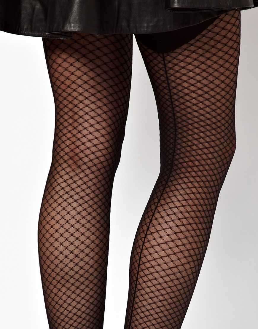 Wolford Neptune Back Seam Tights in Black Lyst