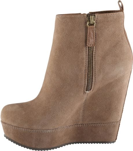 Aldo Wedge Boots in Brown (camel) | Lyst