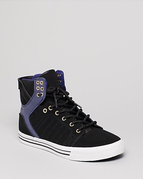 Supra Skytop High Top Sneakers in Purple for Men (black purple gold) | Lyst