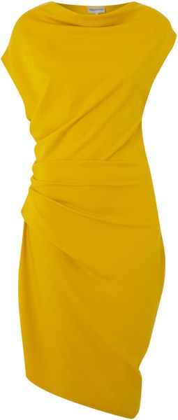Mary Portas Twist-Detail No Brainer Dress in Yellow (mustard) | Lyst