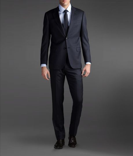 Armani Two Button Suit in Blue for Men (dark blue) | Lyst