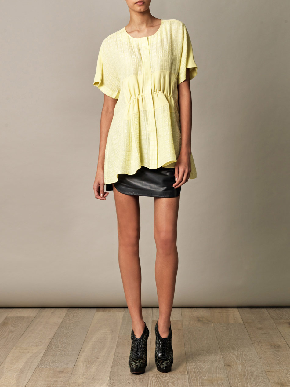 Balenciaga white leather skirt Clearance