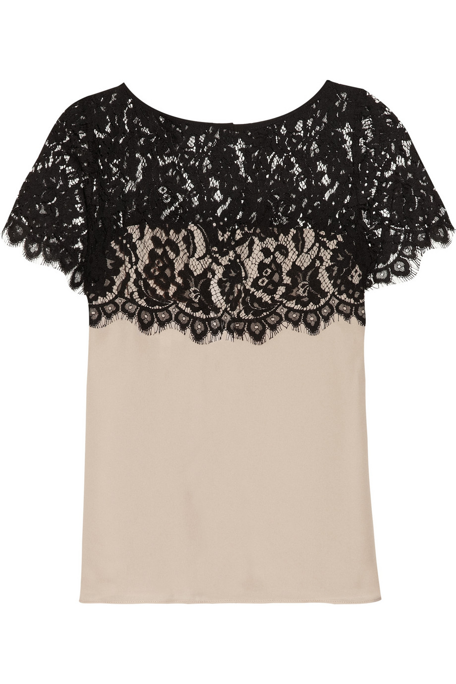 Black Georgette Readymade Printed Tops 203371