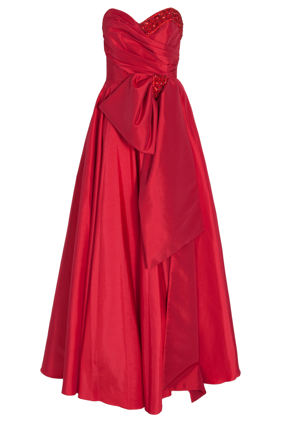 strapless full skirt dress