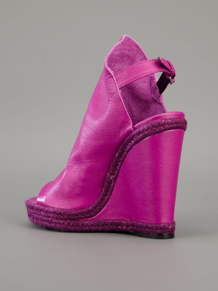 Balenciaga Wedge Boot in Purple | Lyst
