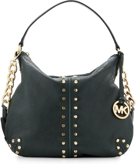 Michael Kors Uptown Astor Large Satchel Bag in Green (hunter) | Lyst