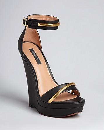 wedge sandals heel platform zoe rachel katlyn shoes gold dress wedges heels lyst streamline woman