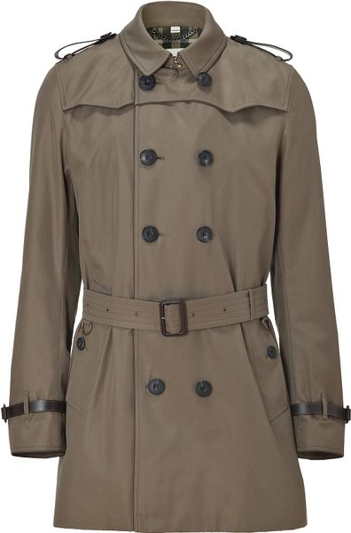 Burberry Trench Coat in Green for Men | Lyst