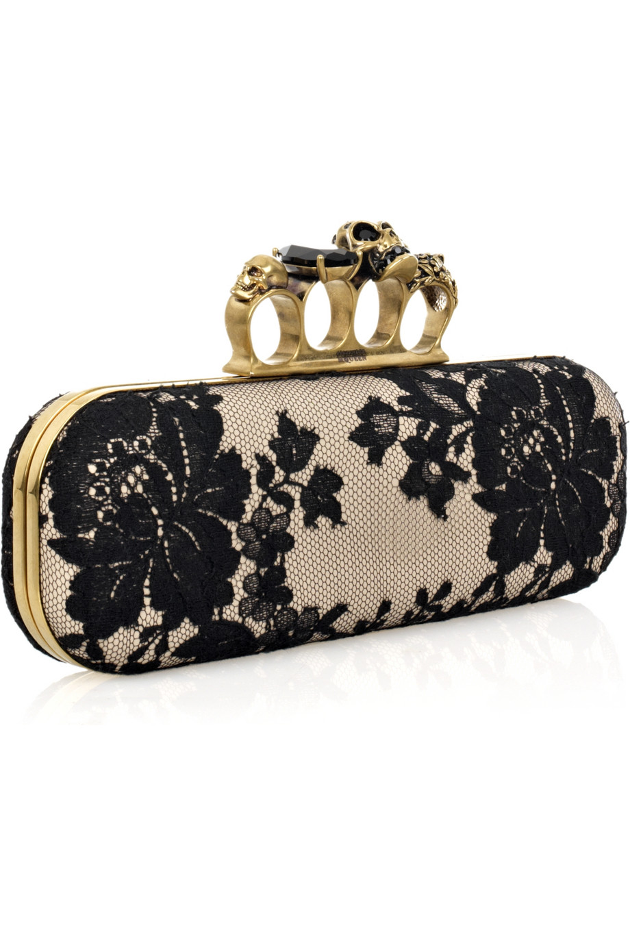Lyst - Alexander Mcqueen Knuckle Duster Box Clutch in Natural