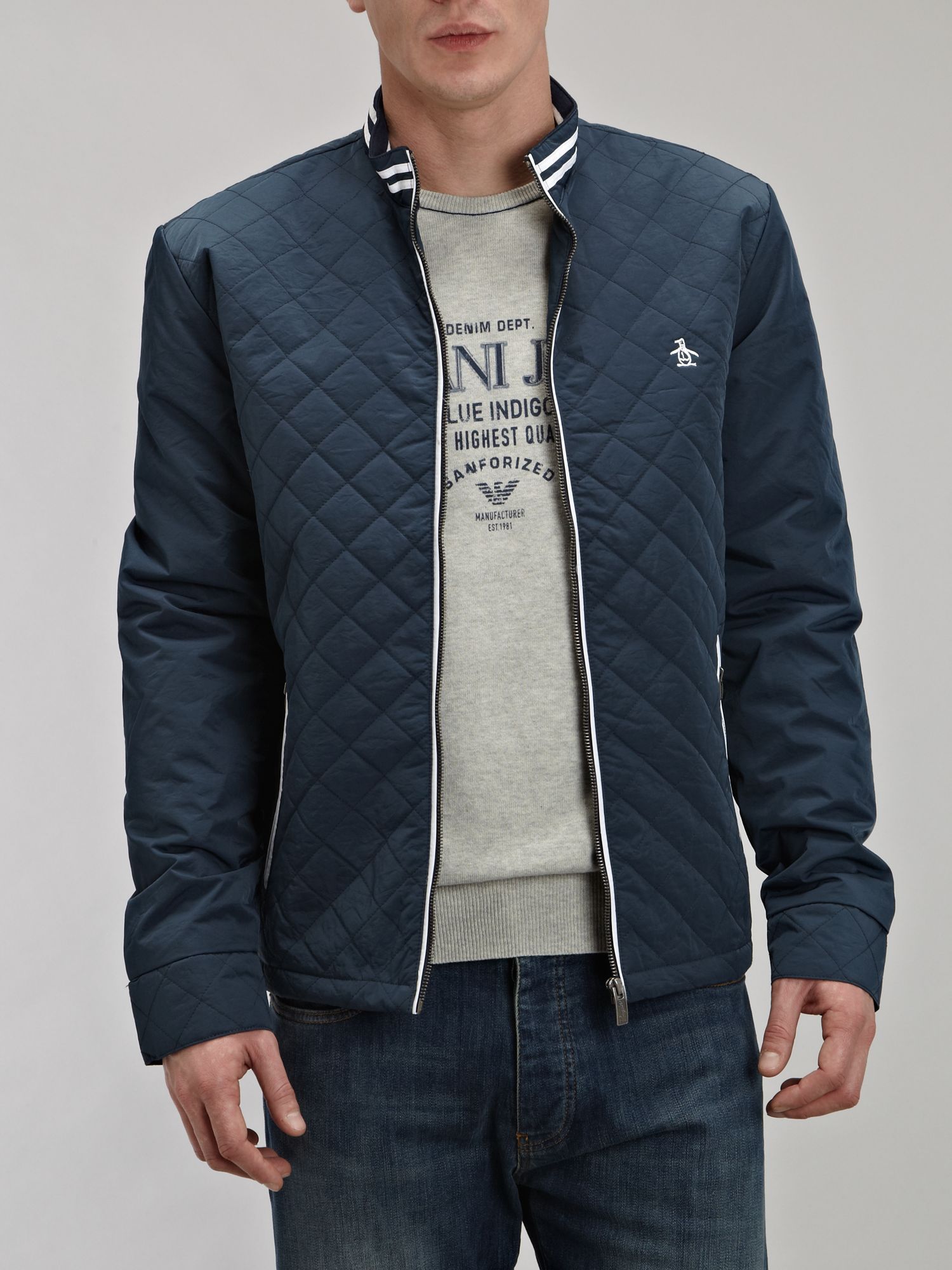 Original penguin Quilted Ratner Jacket in Blue for Men | Lyst