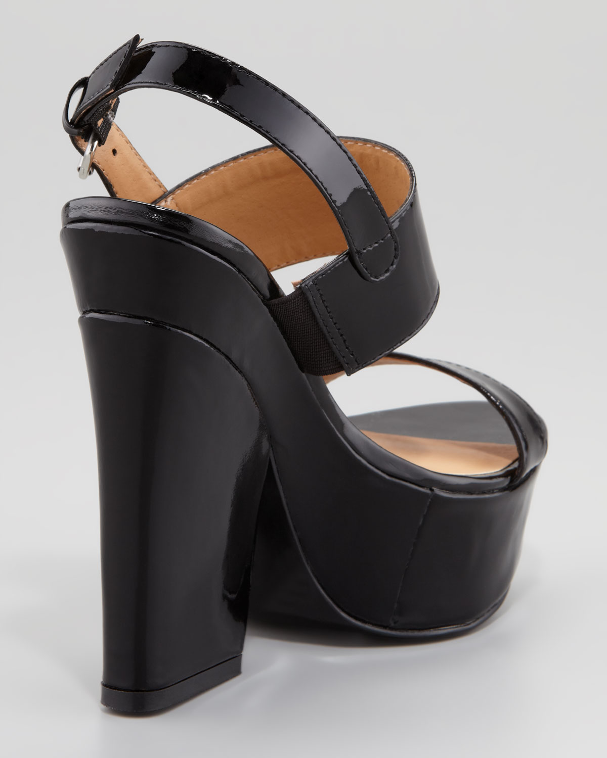 Lyst - Kelsi dagger brooklyn Holly Patent Leather Wedge Sandal in Black