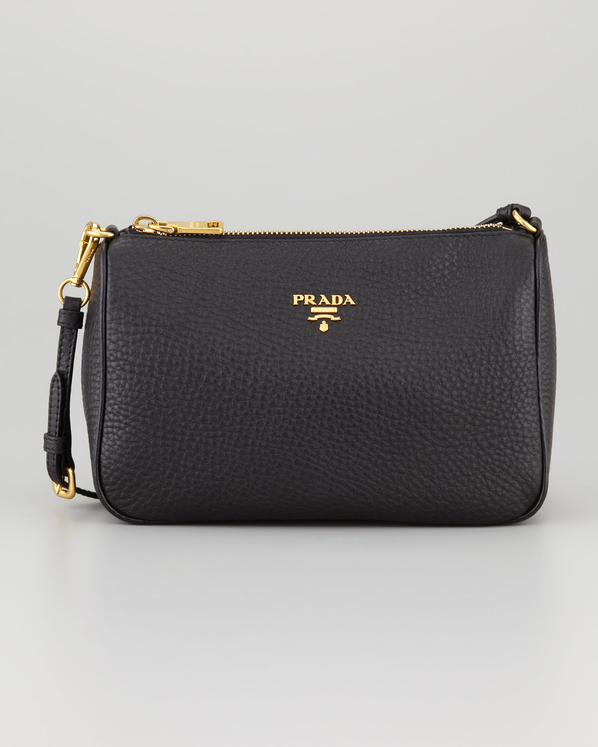 Prada Daino Mini Shoulder Bag in Black | Lyst