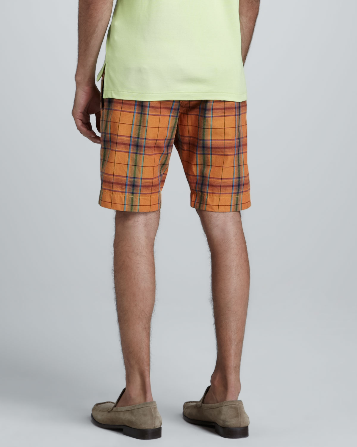 Lyst Robert Graham Topside Plaid Shorts in Orange for Men