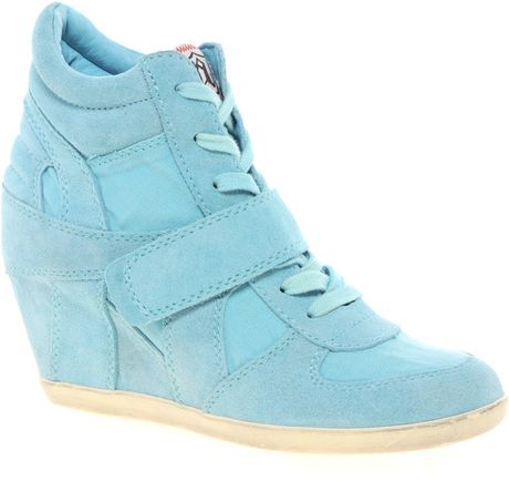 Ash Bowie Turquoise Wedge Trainers in Blue (turquoise) | Lyst