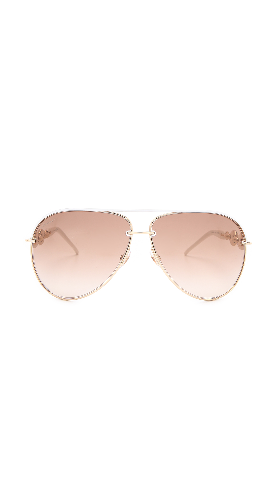 gucci silver aviator sunglasses