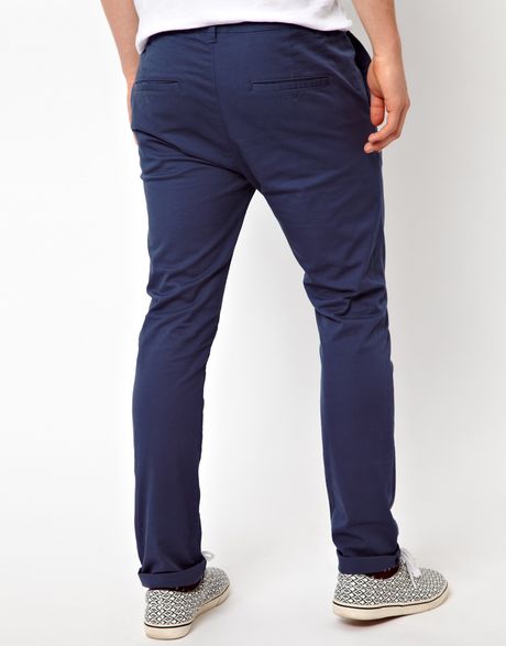 The North Face Asos Skinny Chino in Blue for Men (Petrol) | Lyst