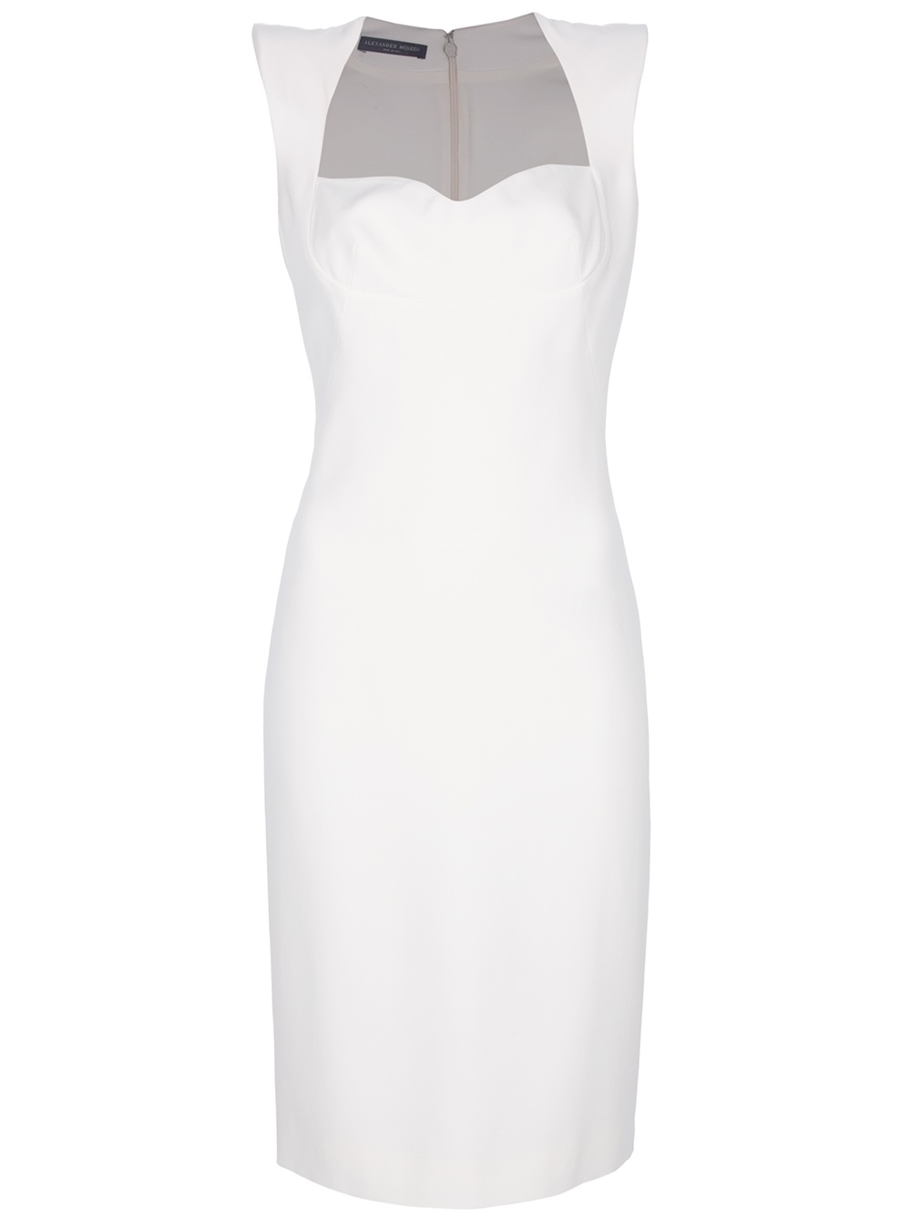 Lyst - Alexander Mcqueen Crepe Pencil Dress in White