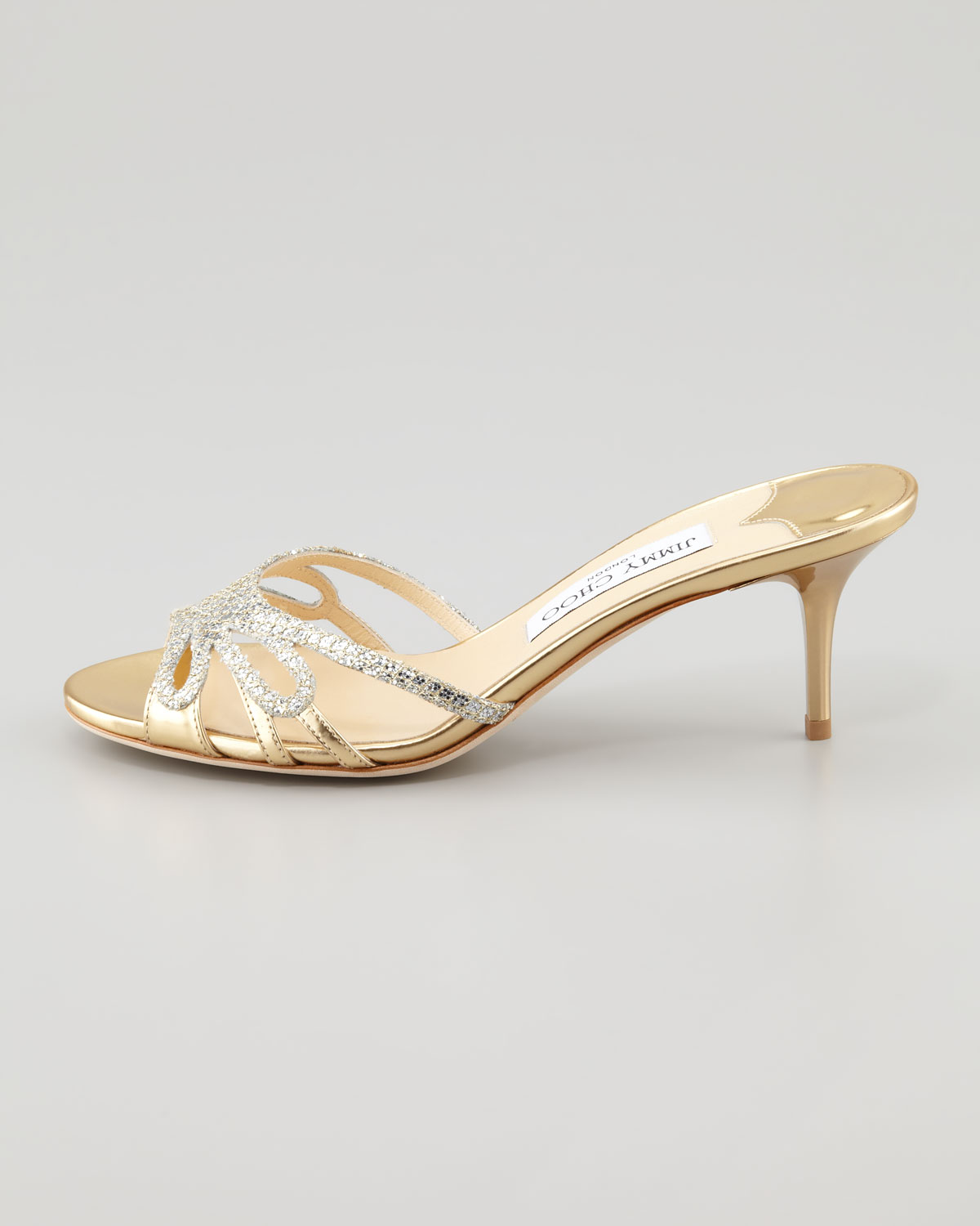 glitter flat mules