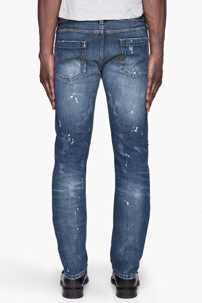 Mcq By Alexander Mcqueen Heavy Bullet Hole Jeans in Blue for Men ...