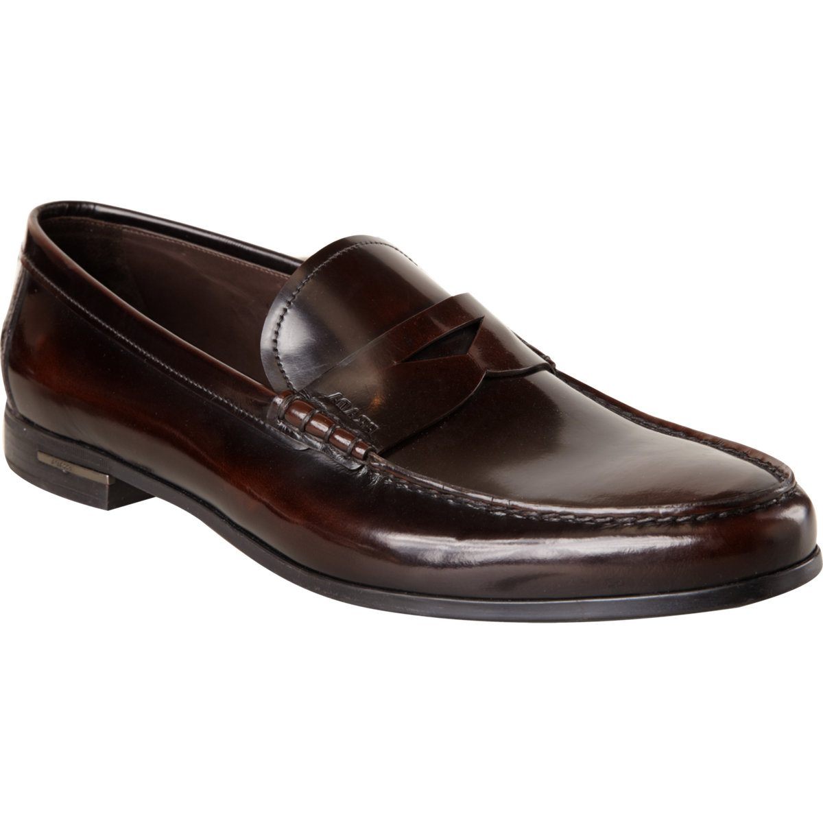 Prada Butted Seam Beefroll Penny Loafer in Brown for Men | Lyst