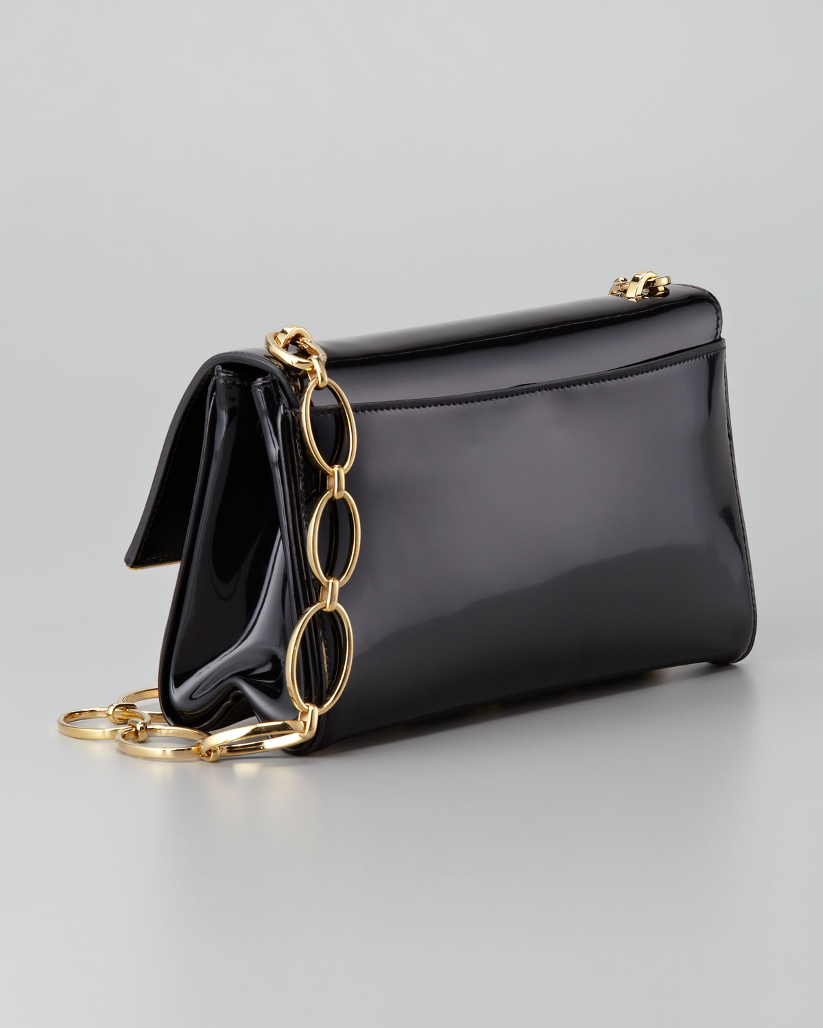 Lyst - Prada Spazzolato Chain Shoulder Bag in Black