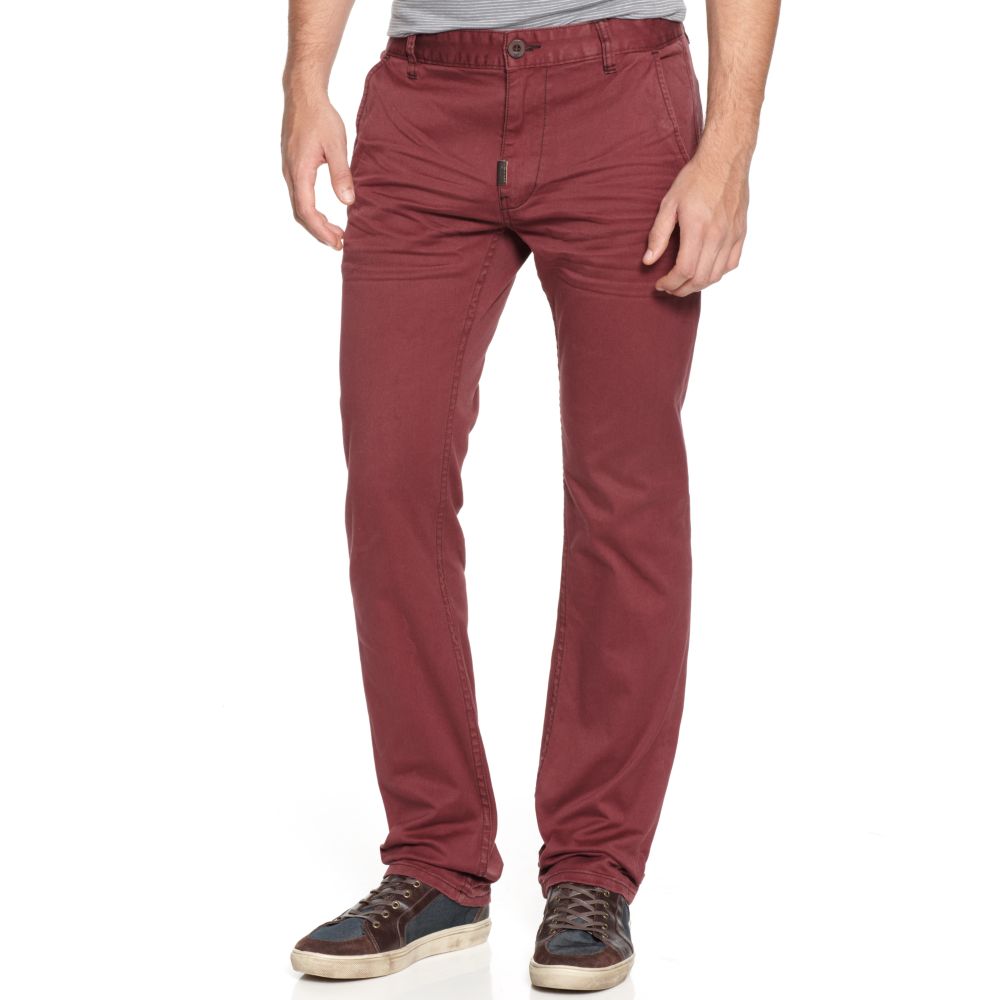 Lrg Heartwood Chino Pants in Red for Men | Lyst