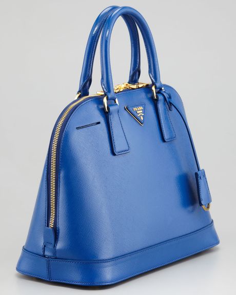 Prada Saffiano Promenade Handbag in Blue (bright royal blue) | Lyst