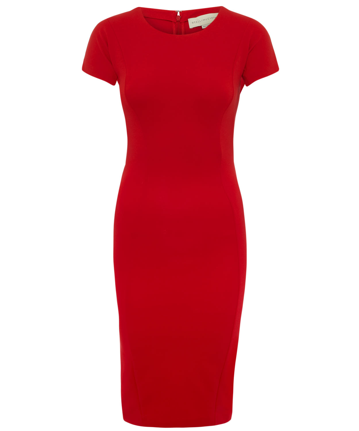 Stella mccartney Red Panelled Jersey Dress in Red | Lyst
