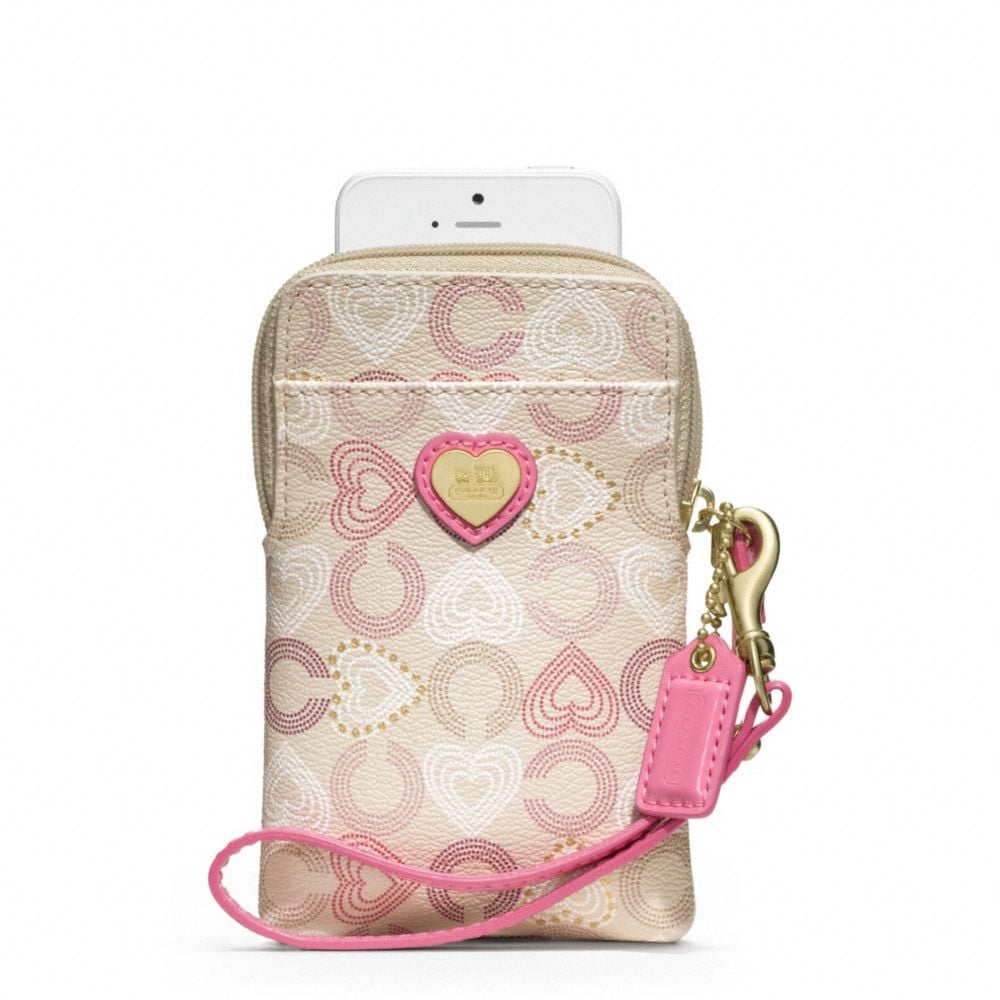 coach pink heart purse