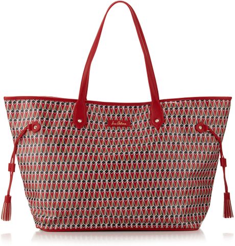 Sam Edelman Octavia Coated Canvas Tote Bag in Red | Lyst